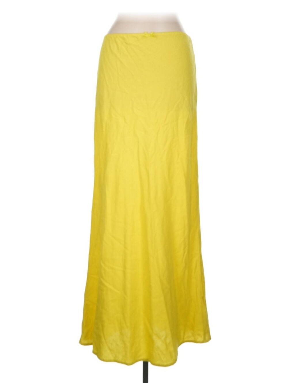 Yellow Bias Linen Midi Maxi Long Skirt Wild Fable
